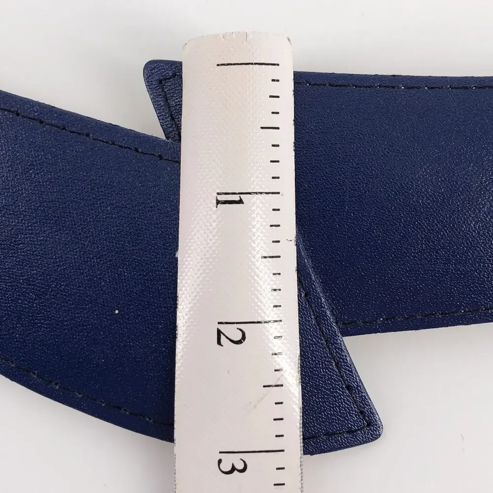 80s asymmetrical navy blue belt 1980s vintage